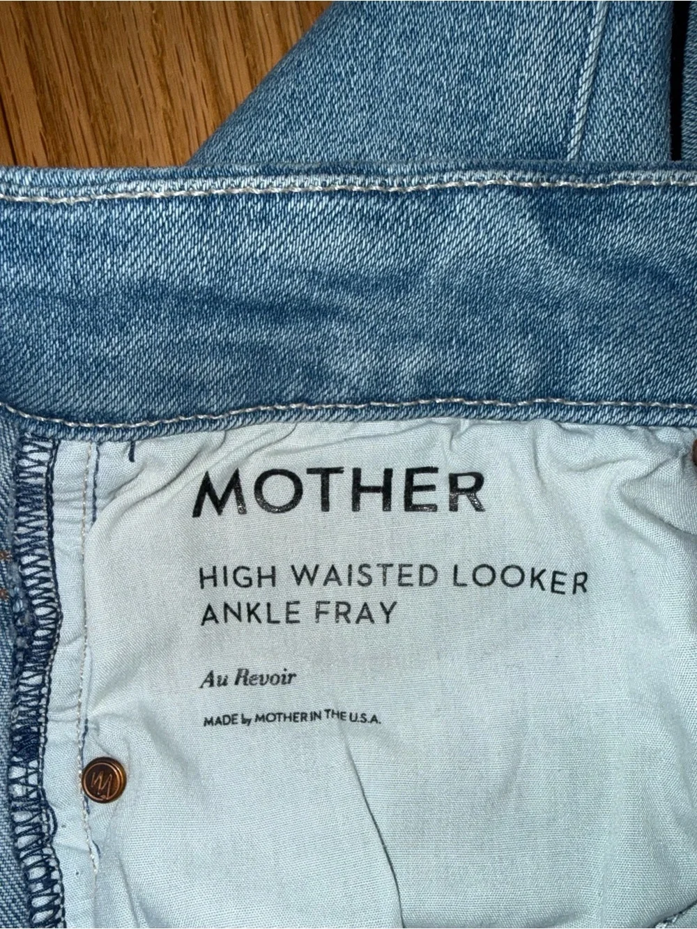 MOTHER Jeans High Waisted Looker Ankle Fray 30